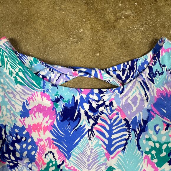 Lilly Pulitzer Tristan Top Boat Neck Long-Sleeve Size XS Twist Back Keyhole - Picture 2 of 12